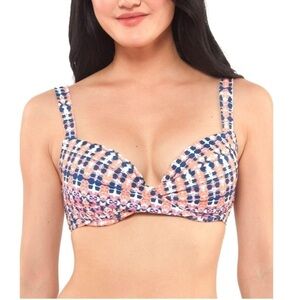 Jessica Simpson Laguna Beach Bikini Top Swim NEW Small D Cup